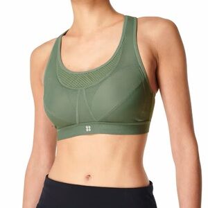 Sweaty Betty Ultra Running Sports Bra Green 32DD
